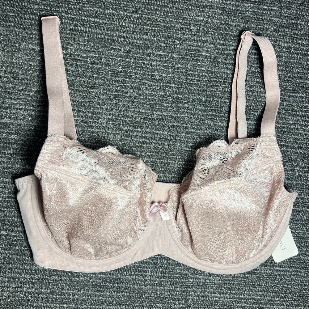 Understance Yara 2.0 Flexwire Demi Bra 28DDD Ballet Pink Lace New with Tags